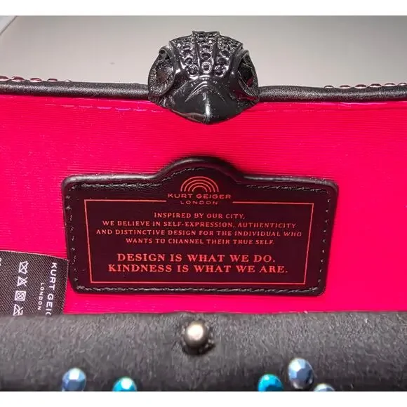 Kurt Geiger London Crystal Eagle Clutch Crossbody – NWT with Original Dust Bag - Picture 7 of 15